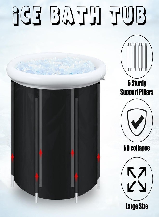 KRLZ Ice Bath Tub for Athletes, Portable Bathtub Adult with Cover, Cold Plunge Tub,Ice Pod Cold Plunge,Outdoor Inflatable Hot Tub Bathtub at Home for Cold Water Recovery - Image 2
